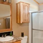 Cabin style, Classic 1202 master bathroom available at Recreational Resort Cottages and Cabins in Rockwall, Texas 