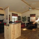 1205 Interior with SYP trim package on display at Recreational Resort Cottages and Cabins in Rockwall, Texas.  