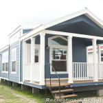 Exterior View of APH Classic Model 1207, 15’ wide one bedroom, 607 SQ FT, on display at Recreational Resort Cottages and Cabins in Rockwall, Texas