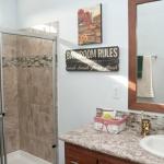Classic Model 1208 Master Bath shower at Recreational Resort Cottages and Cabins in Rockwall, Texas