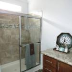 Master Bath in the Classic series 1208 on display at Recreational Resort Cottages and Cabins in Rockwall, Texas 