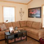 Classic Series 1223 Living Room with SVP trim at Recreational Resort Cottages and Cabins, Rockwall, Texas 