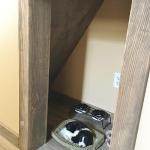 Hallway Pet Nook in the Platinum Cottages model 561SL at Recreational Resort Cottages and Cabins in Rockwall, Texas