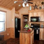 Hill Country Kitchen and Island at Recreational Resort Cottages and Cabins in Rockwall, Texas 