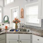 Platinum Stillwater on display with white cabinets at Recreational Resort Cottages and Cabins in Rockwall, Texas